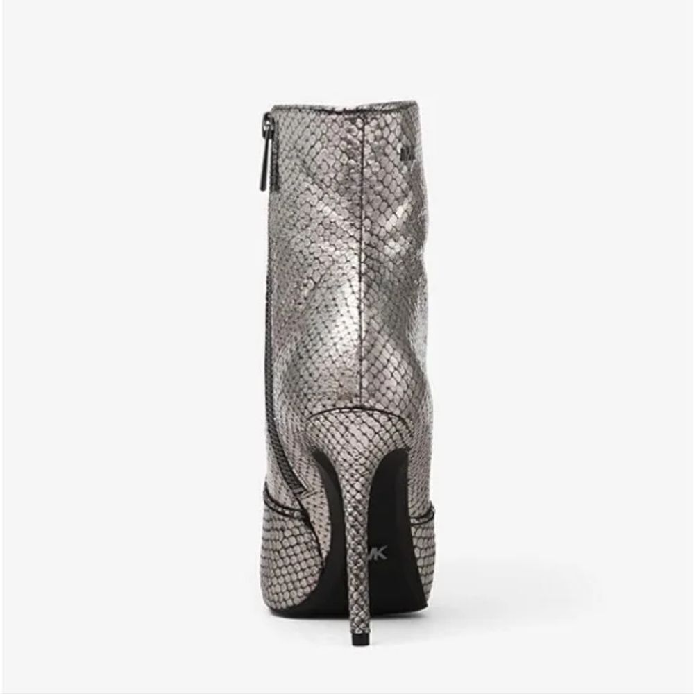 Michael Kors Blaine Metallic Embossed LeatherAnkle Boot - Picture 4 of 9